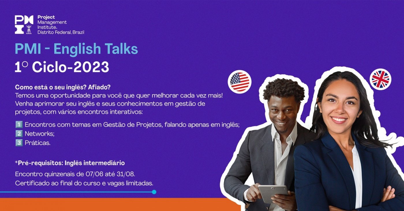 PMI-DF English Talks 1° Ciclo – 2023